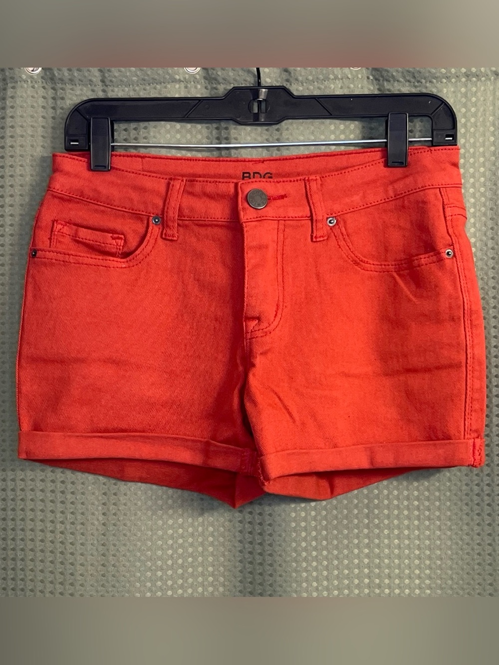 BDG Women's Coral Denim Roll-Hem Shorts